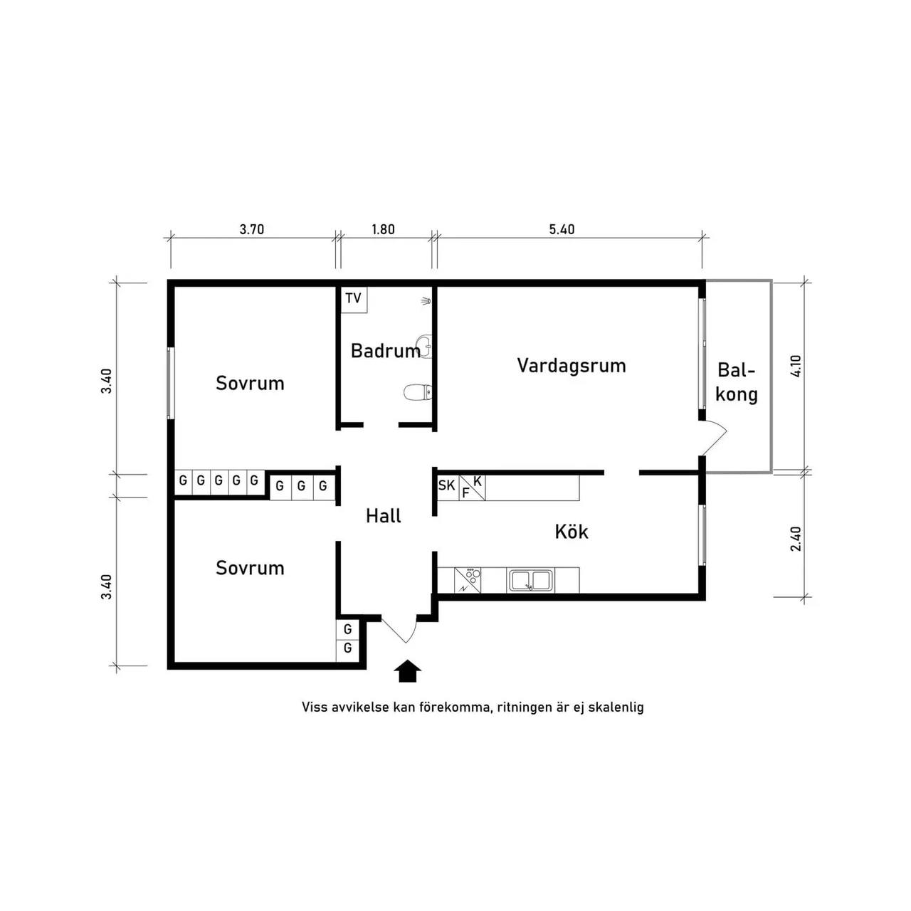 Planritning för Valhallagatan 20