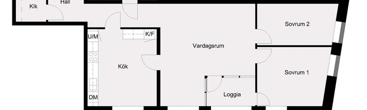 Floor plan for Borgarfjordsgatan 21A