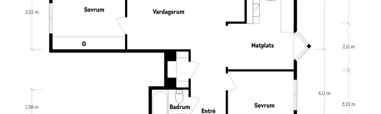 Floor plan for Kabelgatan 10