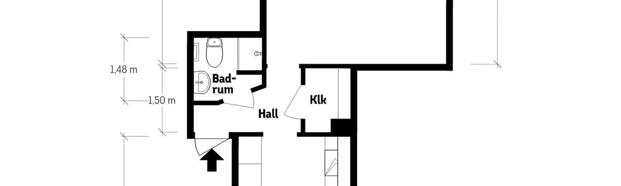 Floor plan for Lilla Munkebäcksgatan 7D