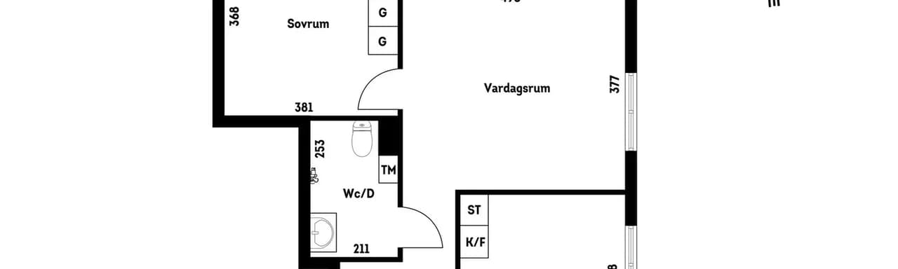 Floor plan for Glavagatan 35, 3tr