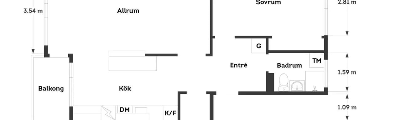 Floor plan for Högtrycksgatan 4