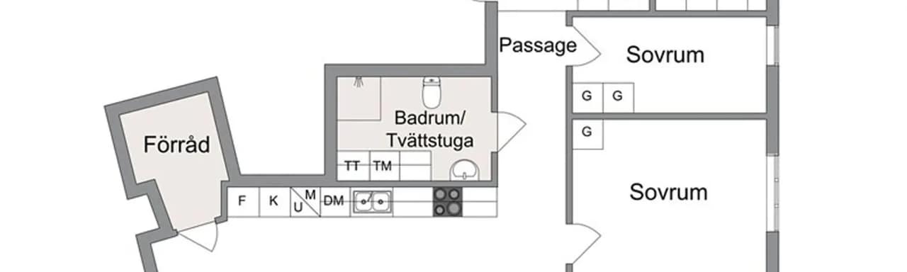 Planritning för Norra Promenaden 124