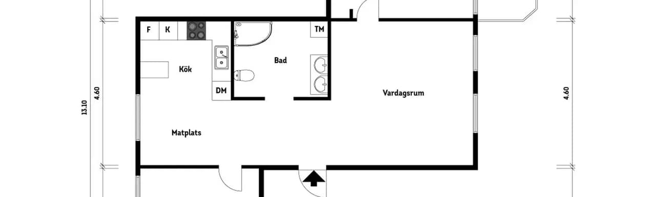 Floor plan for Kvadrantgatan 64