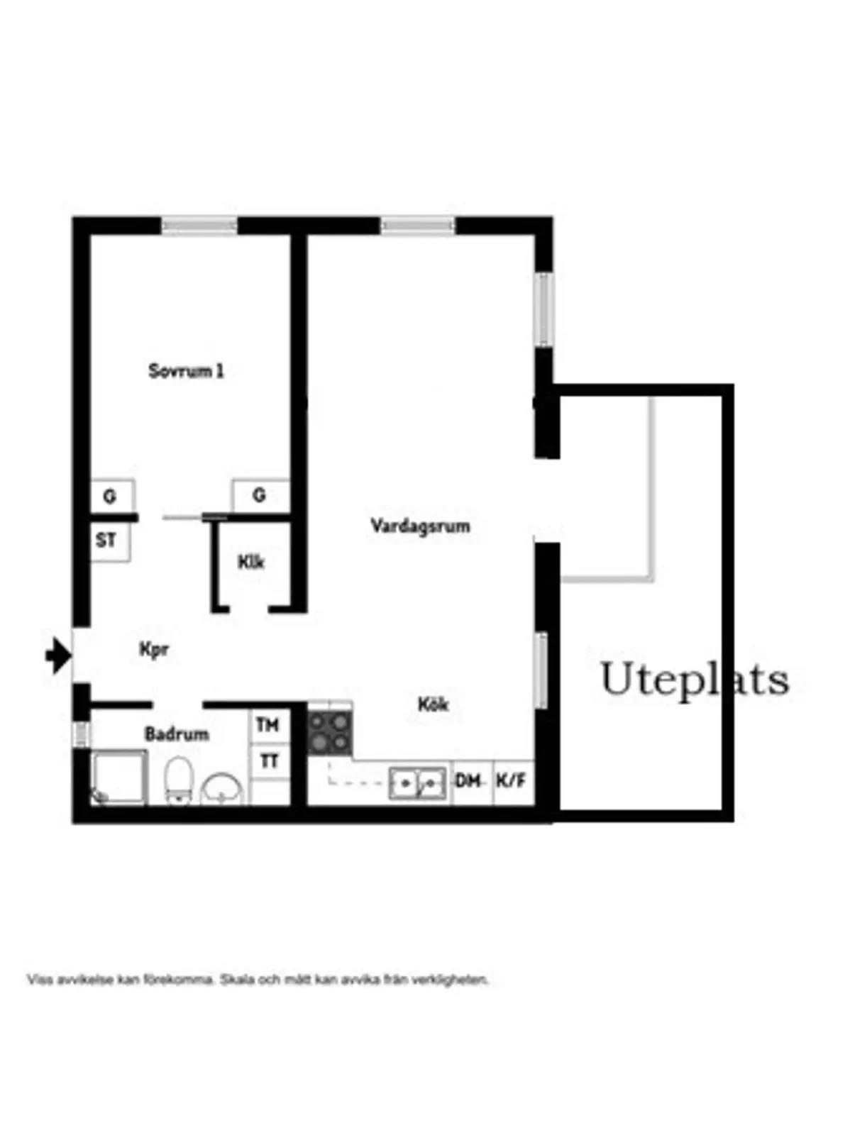 Floor plan for Barkaregatan 24 B