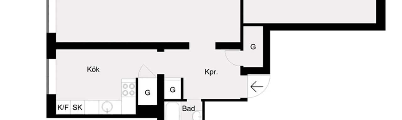 Floor plan for Sevedsplan 11B
