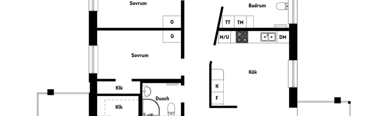 Floor plan for Sjövallavägen 12