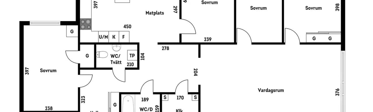 Floor plan for Storforsplan 3, 6tr