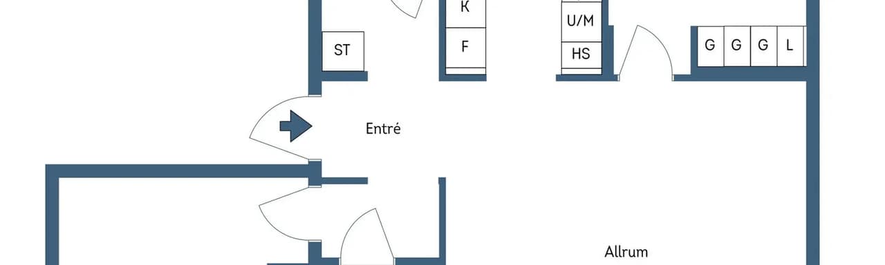 Floor plan for Drottninggatan 1C