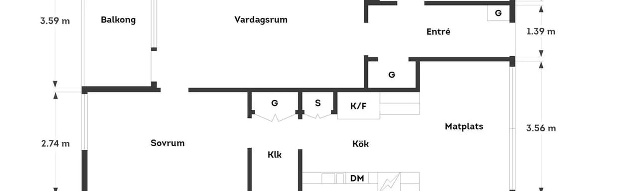 Floor plan for Övralidsgatan 3