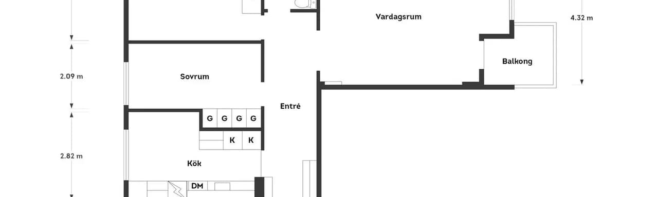 Floor plan for Önskevädersgatan 21