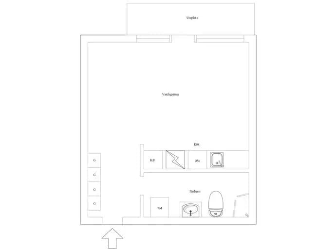 Floor plan for Biblioteksgången 6