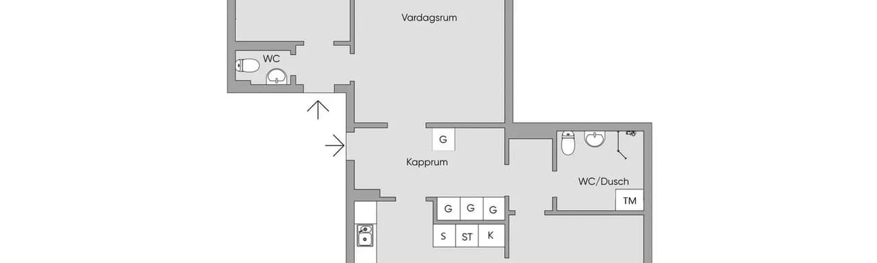 Planritning för Hugingatan 42
