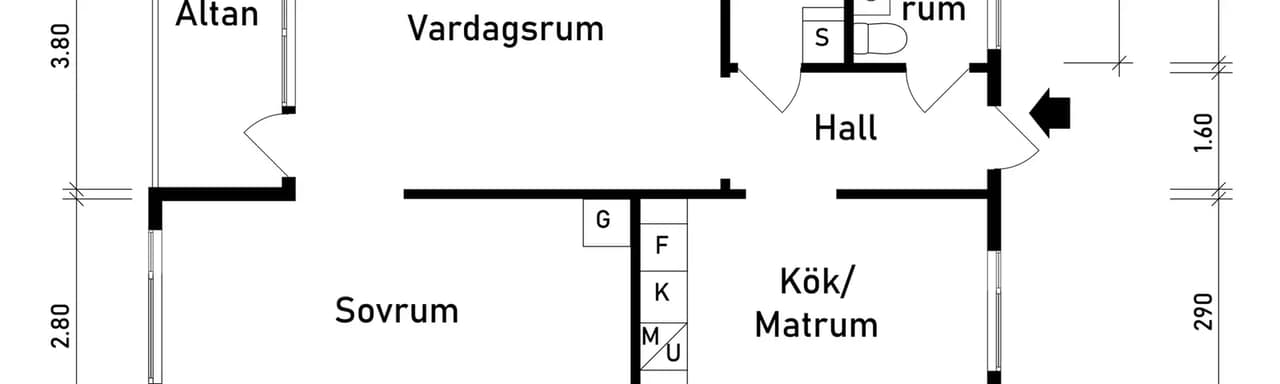 Planritning för Stekastigen 6