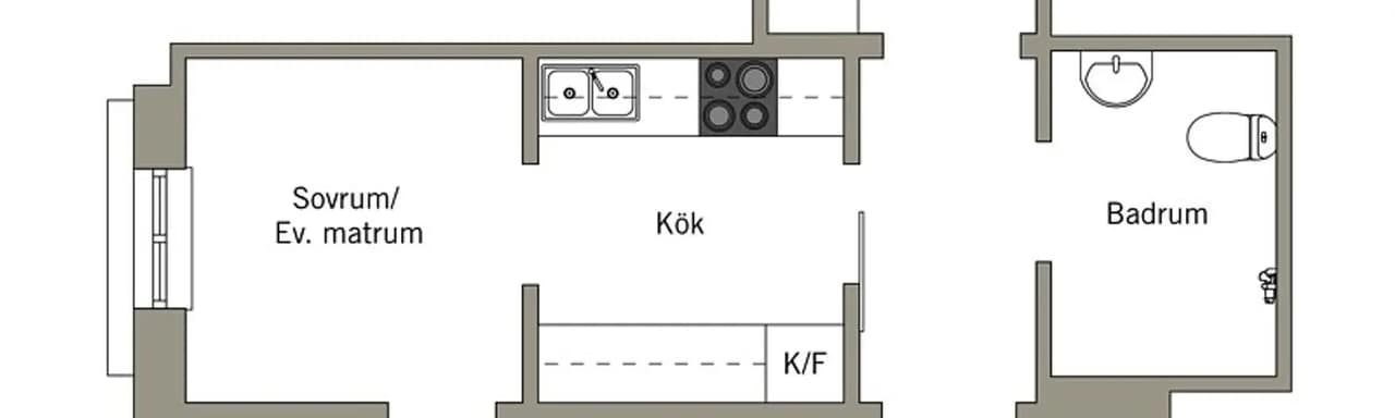 Floor plan for Södrabogränd 1