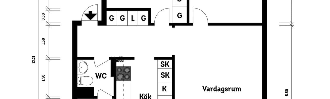 Floor plan for Verktumsgatan 18