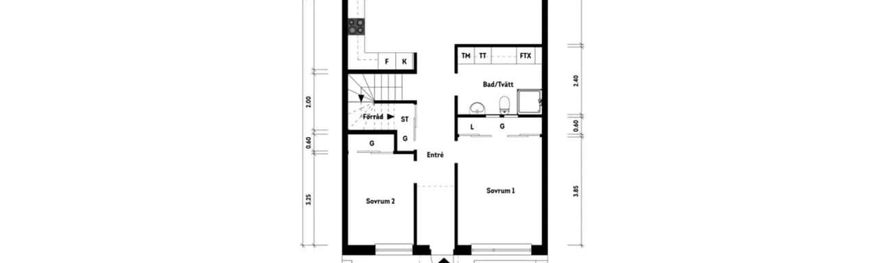 Floor plan for Ridvägen 29L