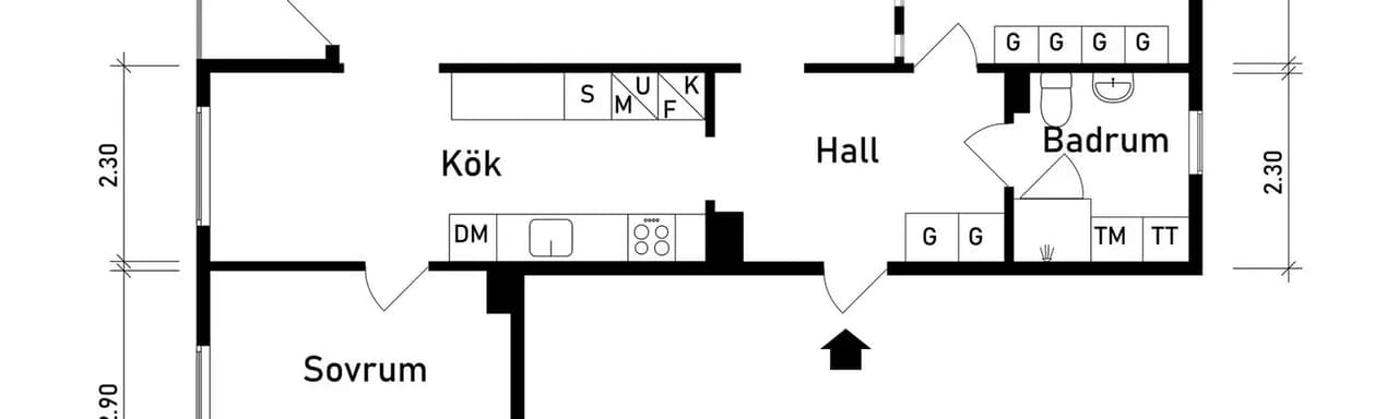 Floor plan for Lillekärr norra 56