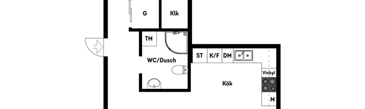 Planritning för Flädervägen 2D