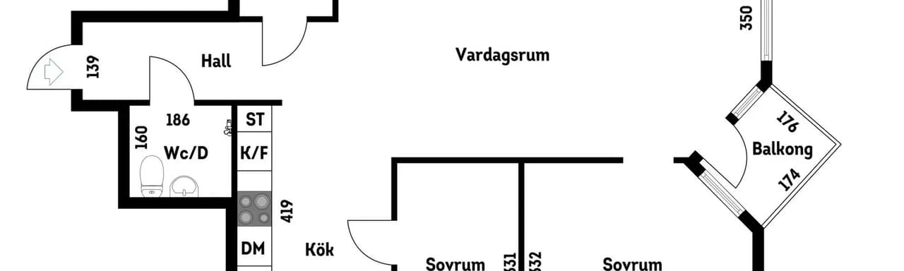 Planritning för Farstavägen 87