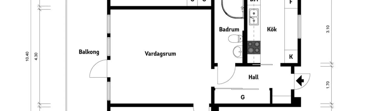 Floor plan for Lillekärr södra 204