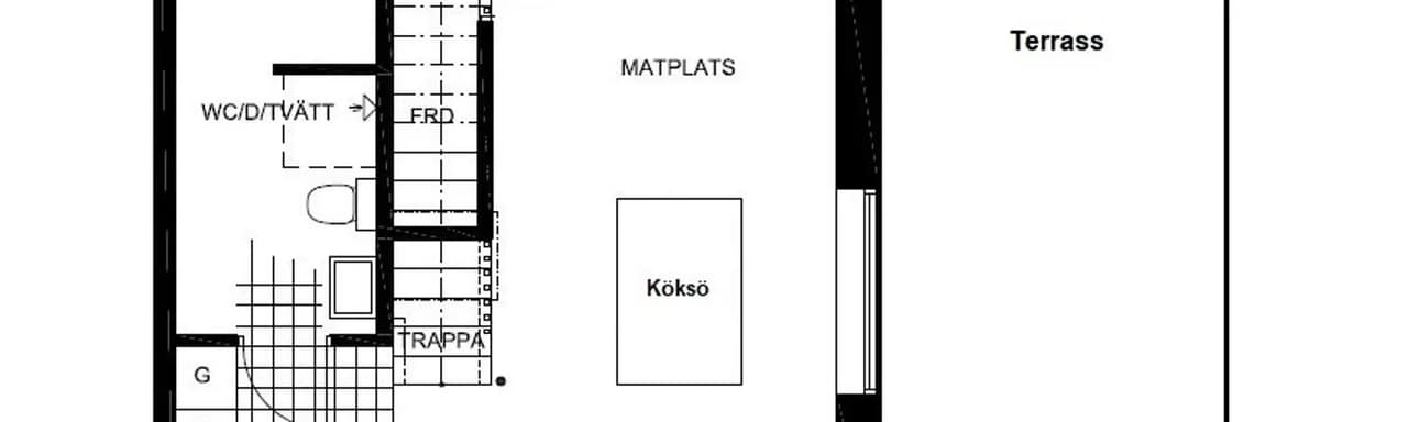 Planritning för Frestavägen 55E