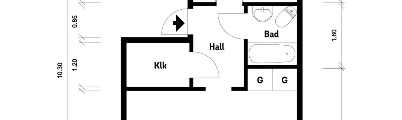 Floor plan for Godemansgatan 9E