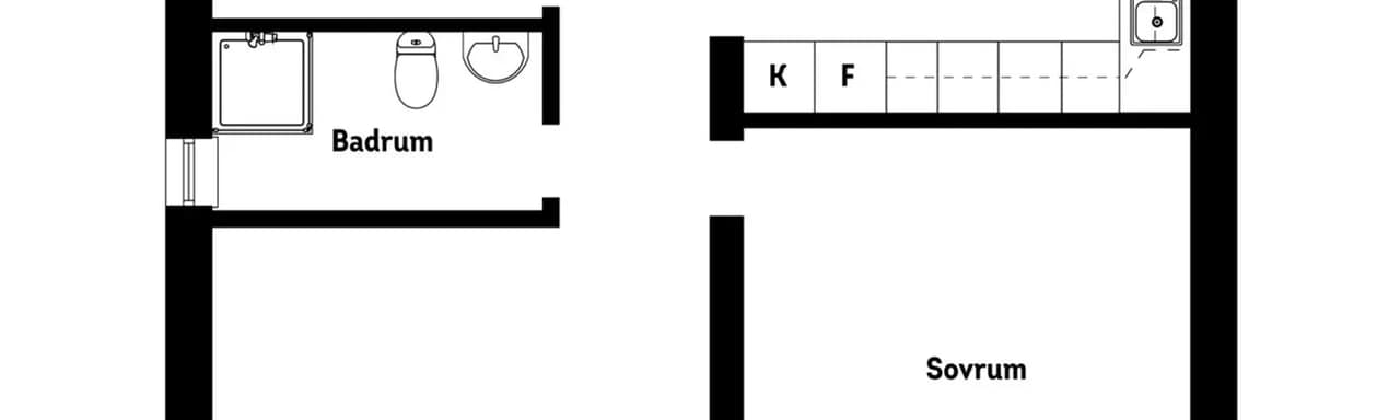 Floor plan for Sockengatan 28A