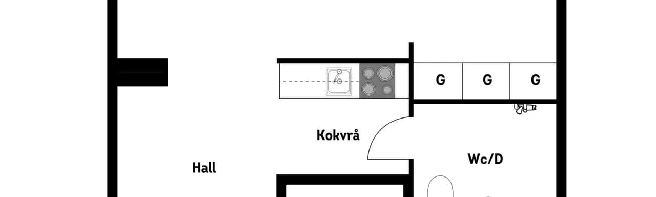 Floor plan for Kyrkogatan 28B