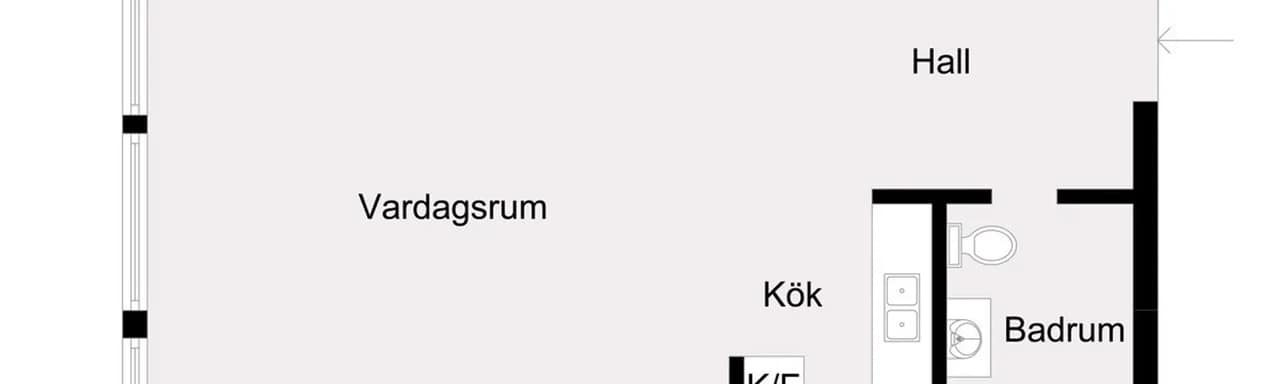 Planritning för Holmvägen 15