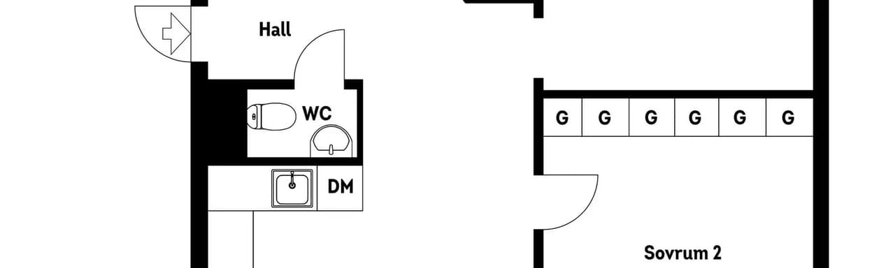 Planritning för Vickervägen 8,Bv