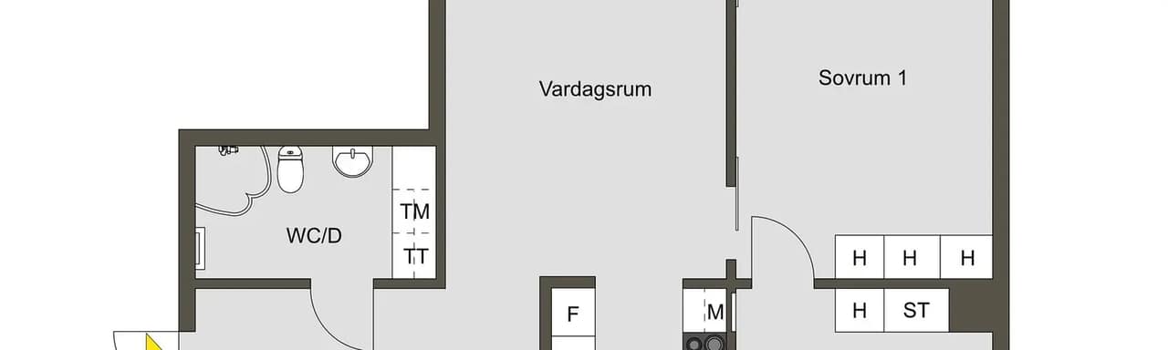Planritning för Holmvägen 22E