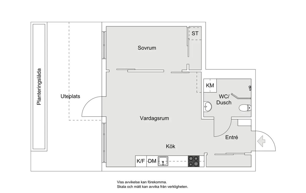 Floor plan for Turbinvägen 5B