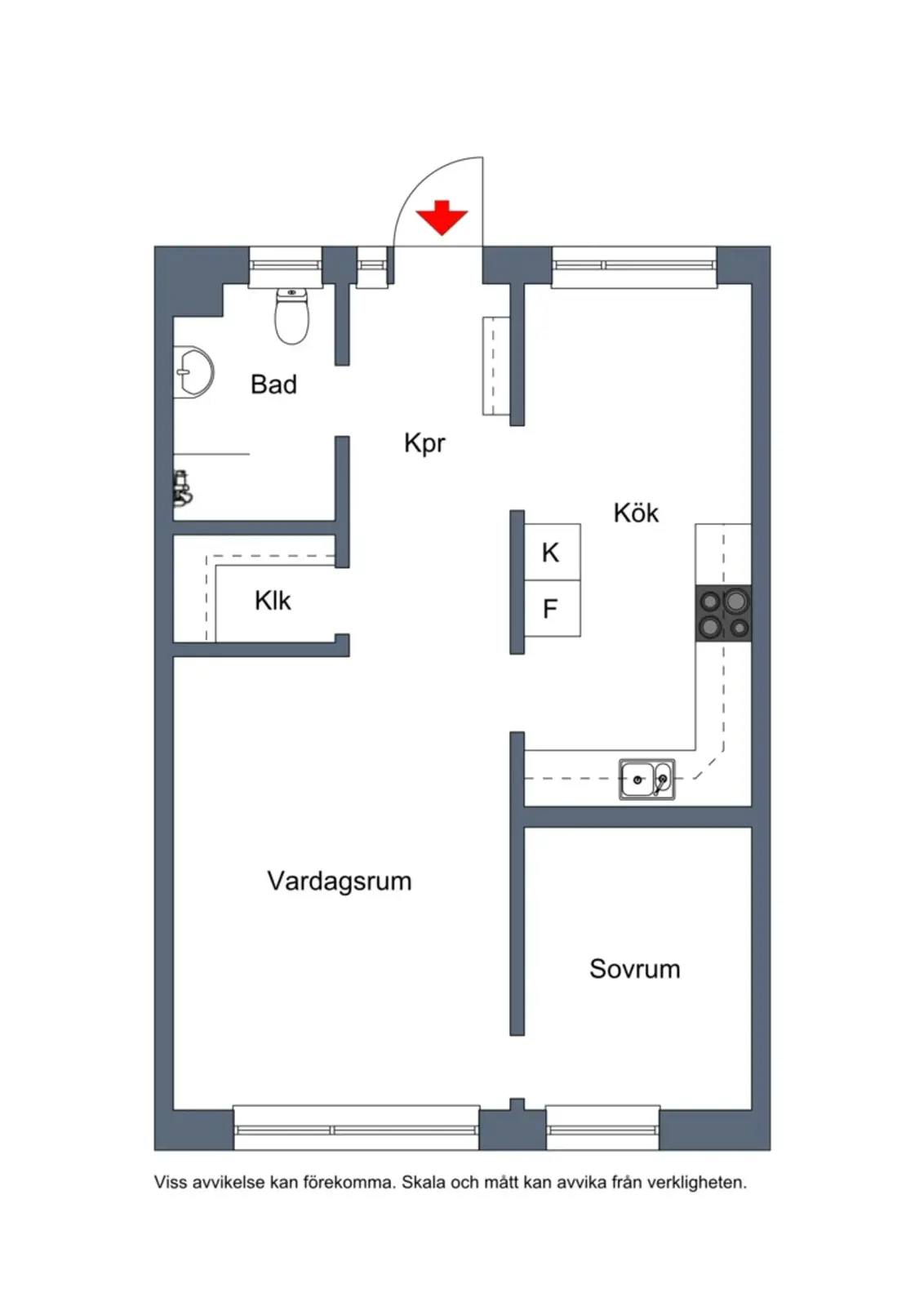 Planritning för Östermalmsgatan 20E