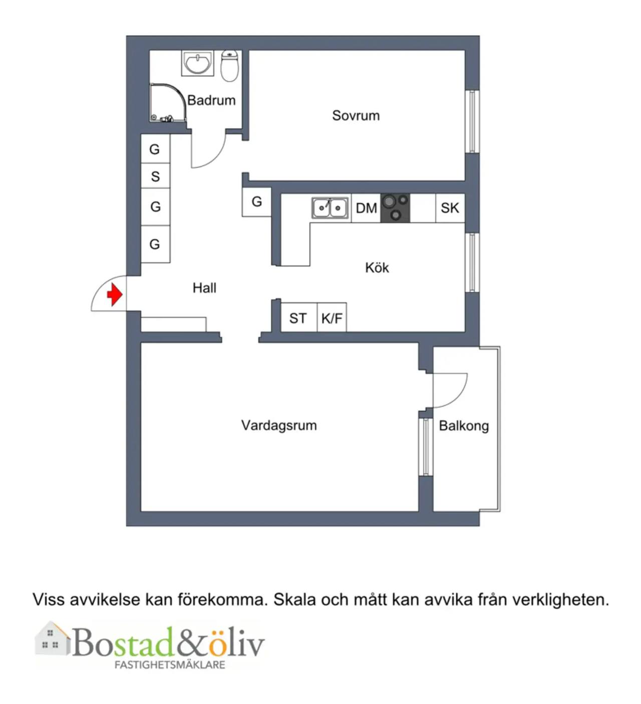 Floor plan for Stenkumlaväg 7A