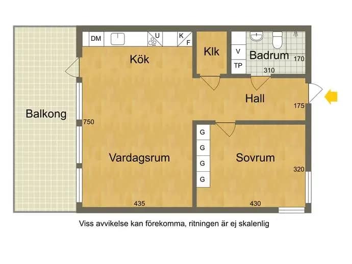 Floor plan for Såten 442