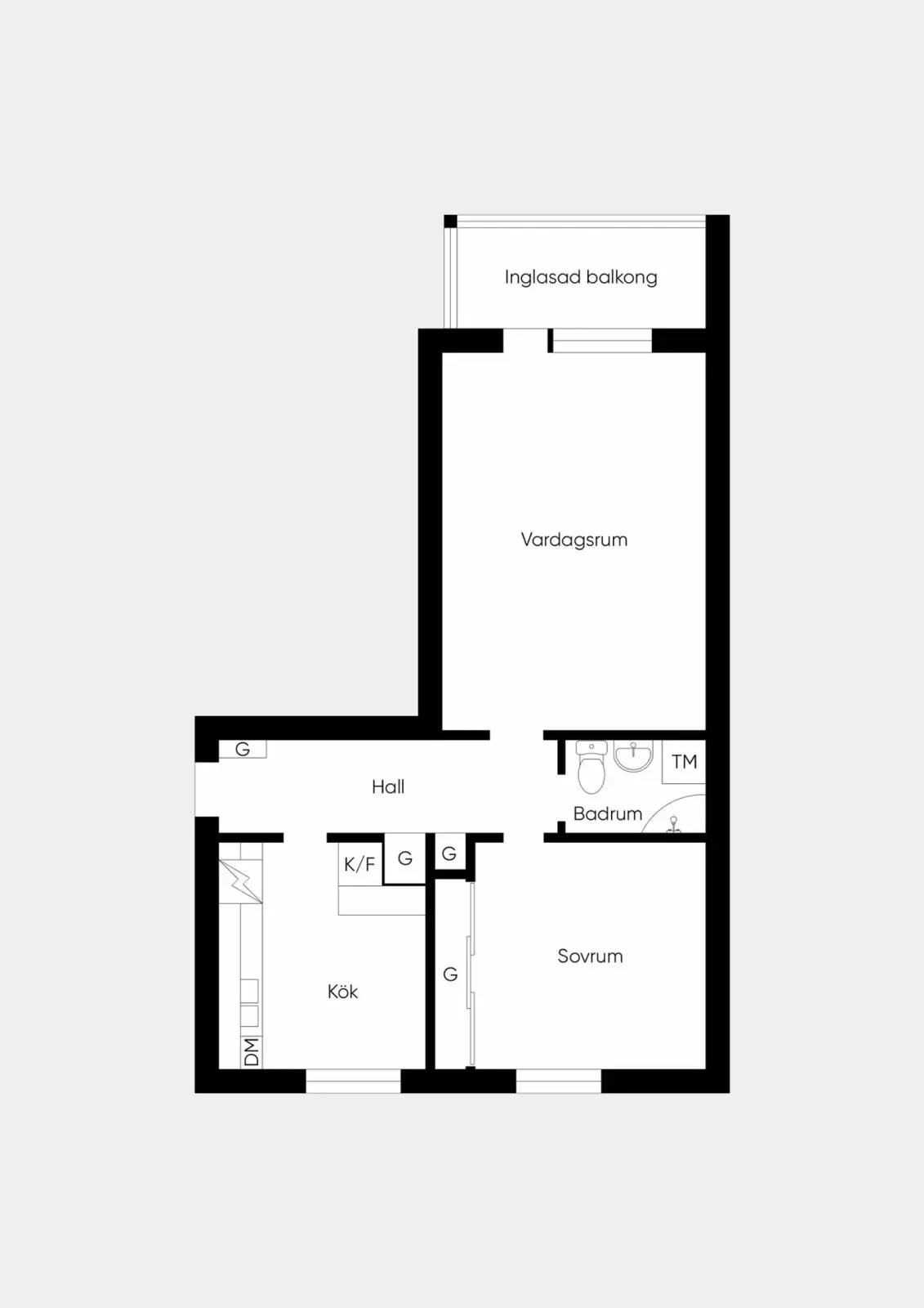 Floor plan for Tegelbruksgatan 8A