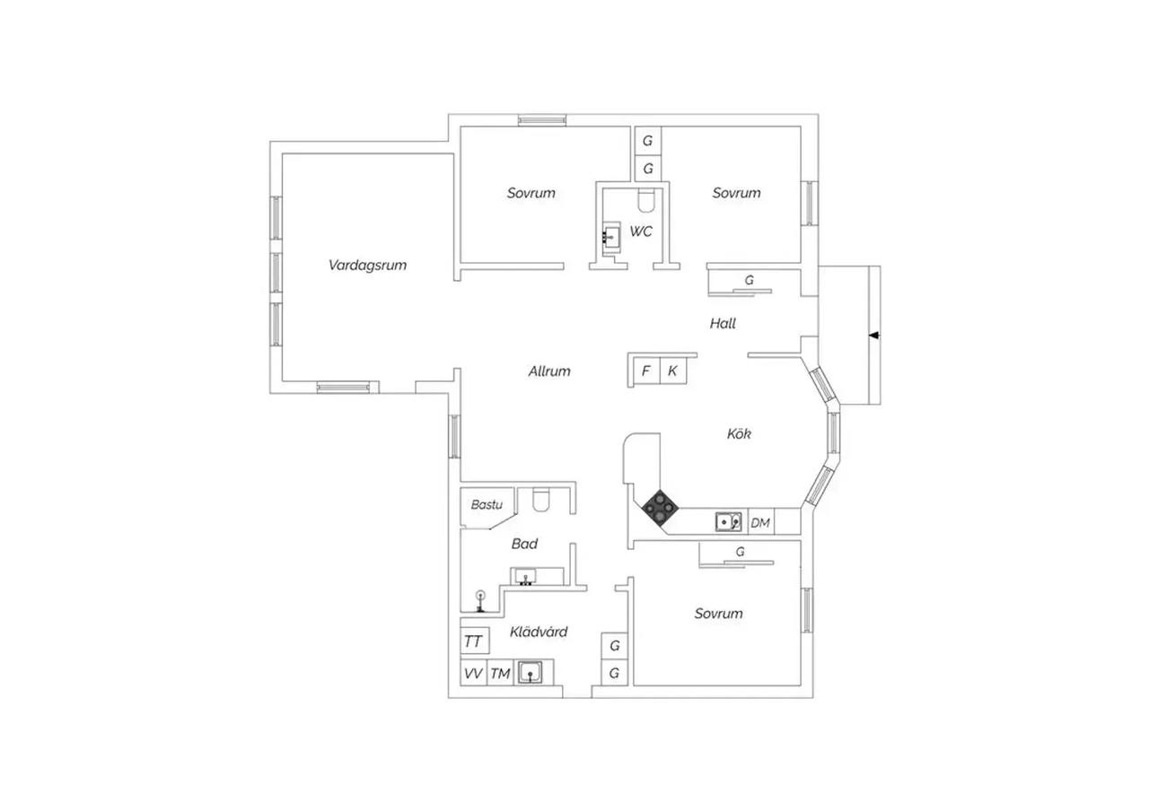 Floor plan for Fågleviksvägen 46A