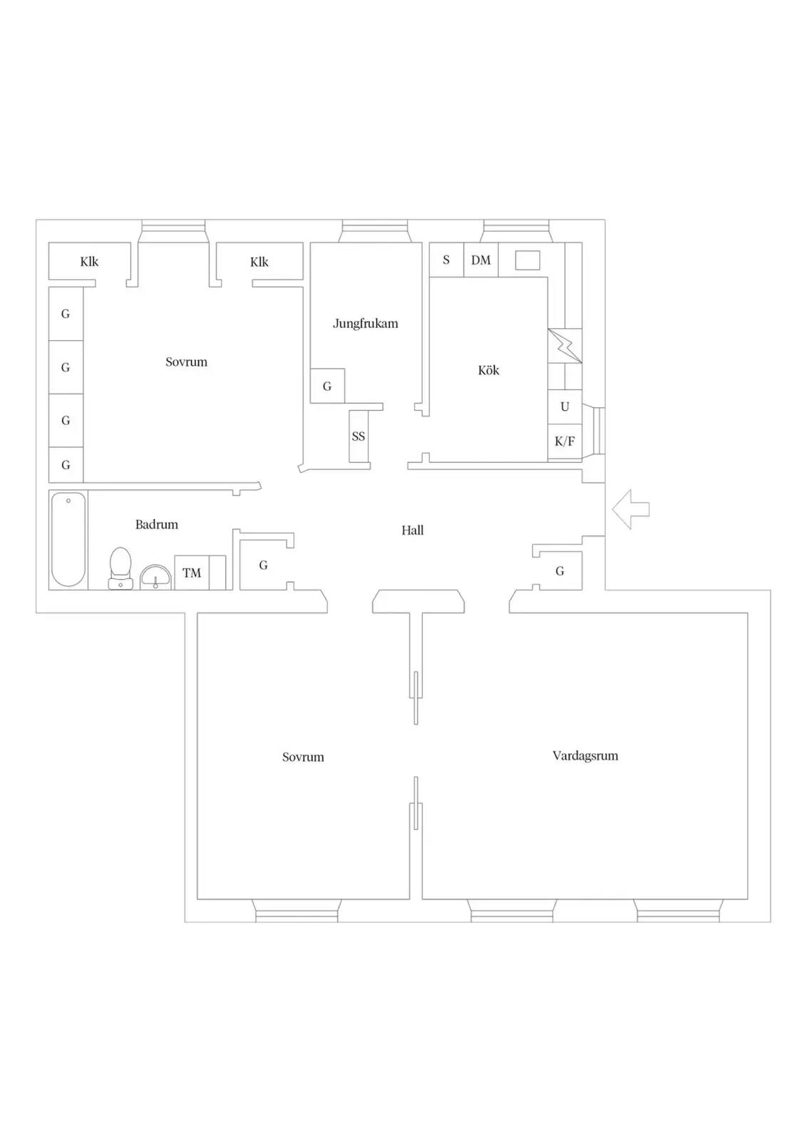 Floor plan for Fabriksgatan 22