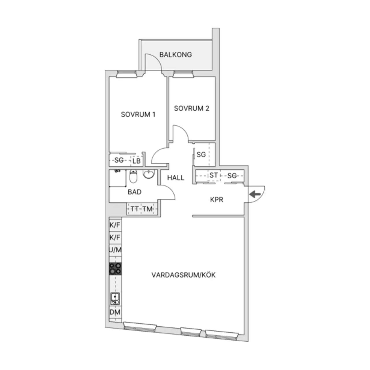 Floor plan for Lottens gata 8