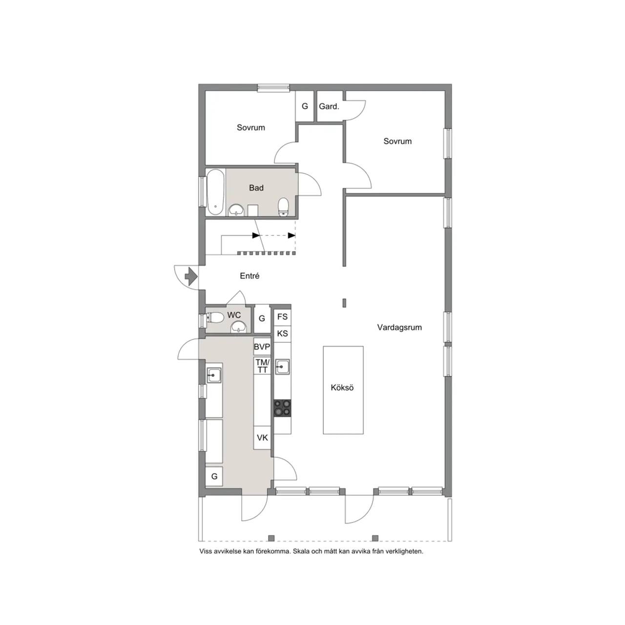 Floor plan for Slodes väg 9
