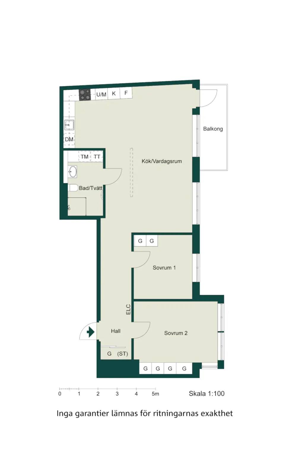 Floor plan for Fredriksskanstorget 6