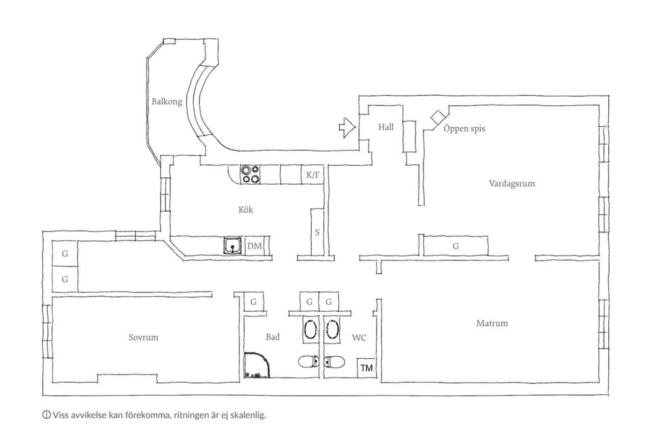 Floor plan for Erik Dahlbergsgatan 58