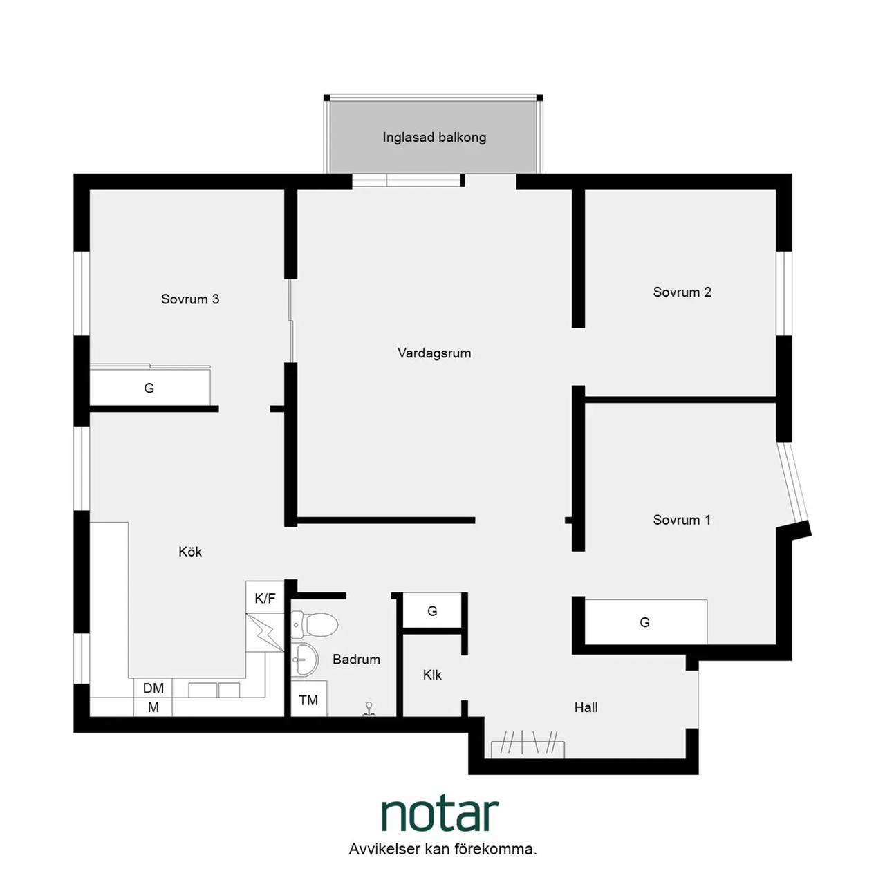 Floor plan for Hermansvägen 17