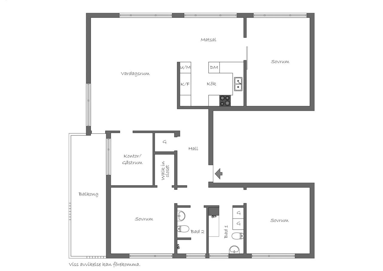 Floor plan for Värtavägen 24