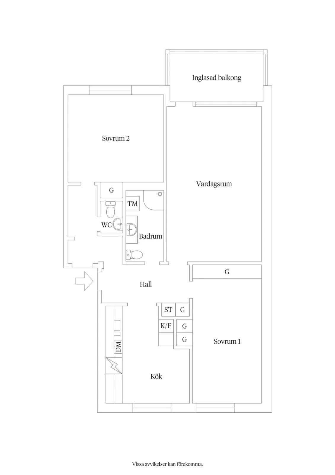 Floor plan for Torsgatan 19G