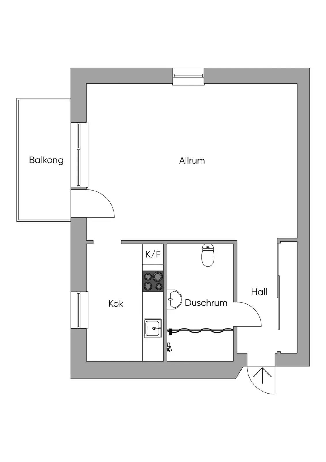 Planritning för Ulvsbygatan 22A