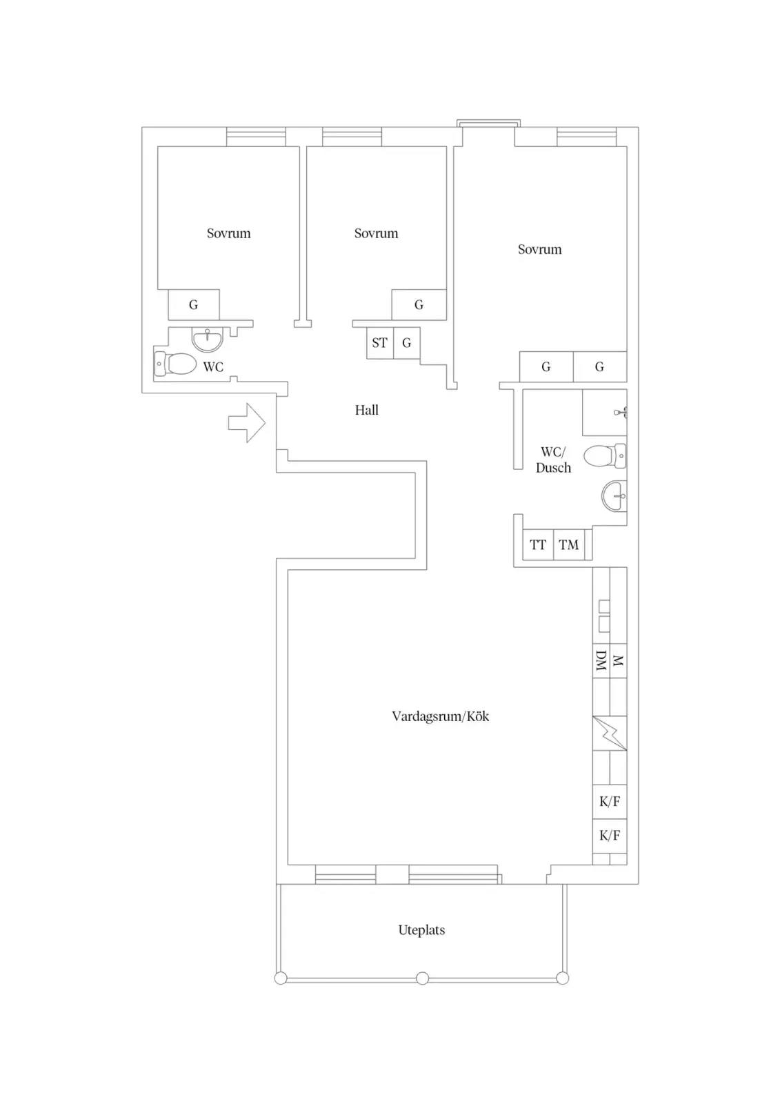 Floor plan for Mastgränd 15