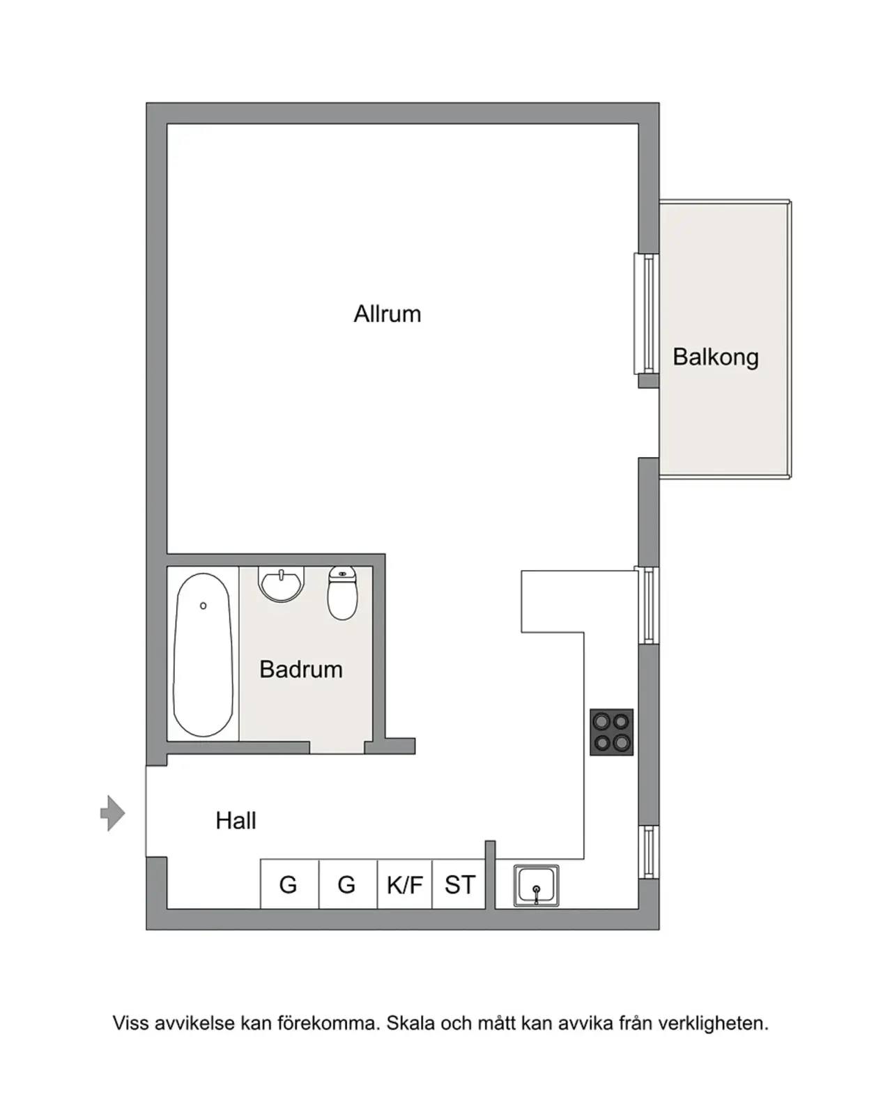 Floor plan for Vittangigatan 9