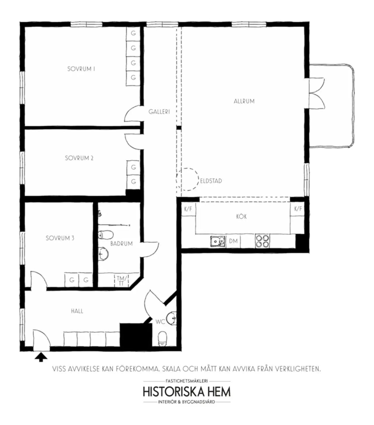 Floor plan for Sven Palms Allé 1